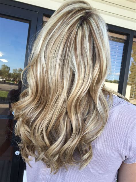 blonde with brown lowlights long hair